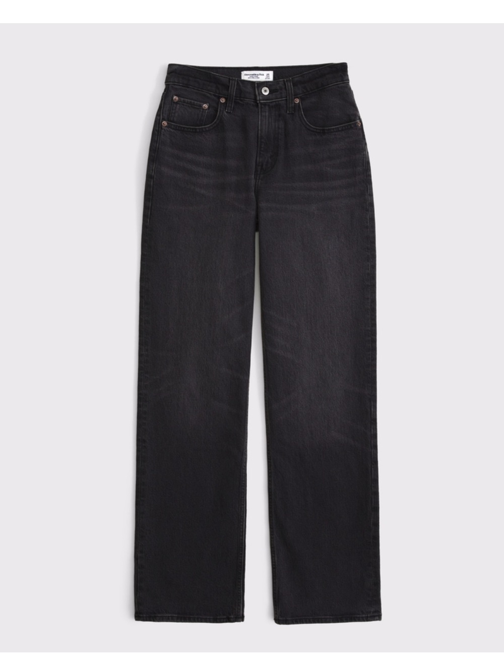 Abercrombie & Fitch High-Rise Black Straight Jeans
